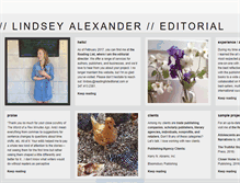 Tablet Screenshot of lindsey-alexander.com